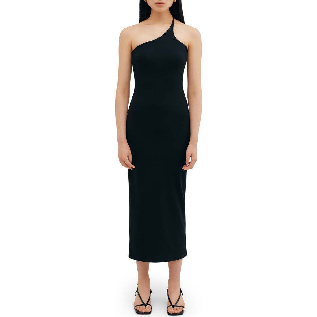 Two Lines by Marcella Bergen One-Shoulder Maxi Dress in Black  product