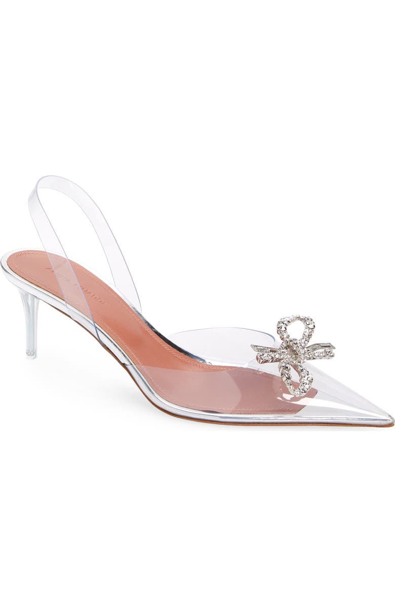 Amina Muaddi Rosie Glass Pointed Toe Slingback Pump, Main, color,