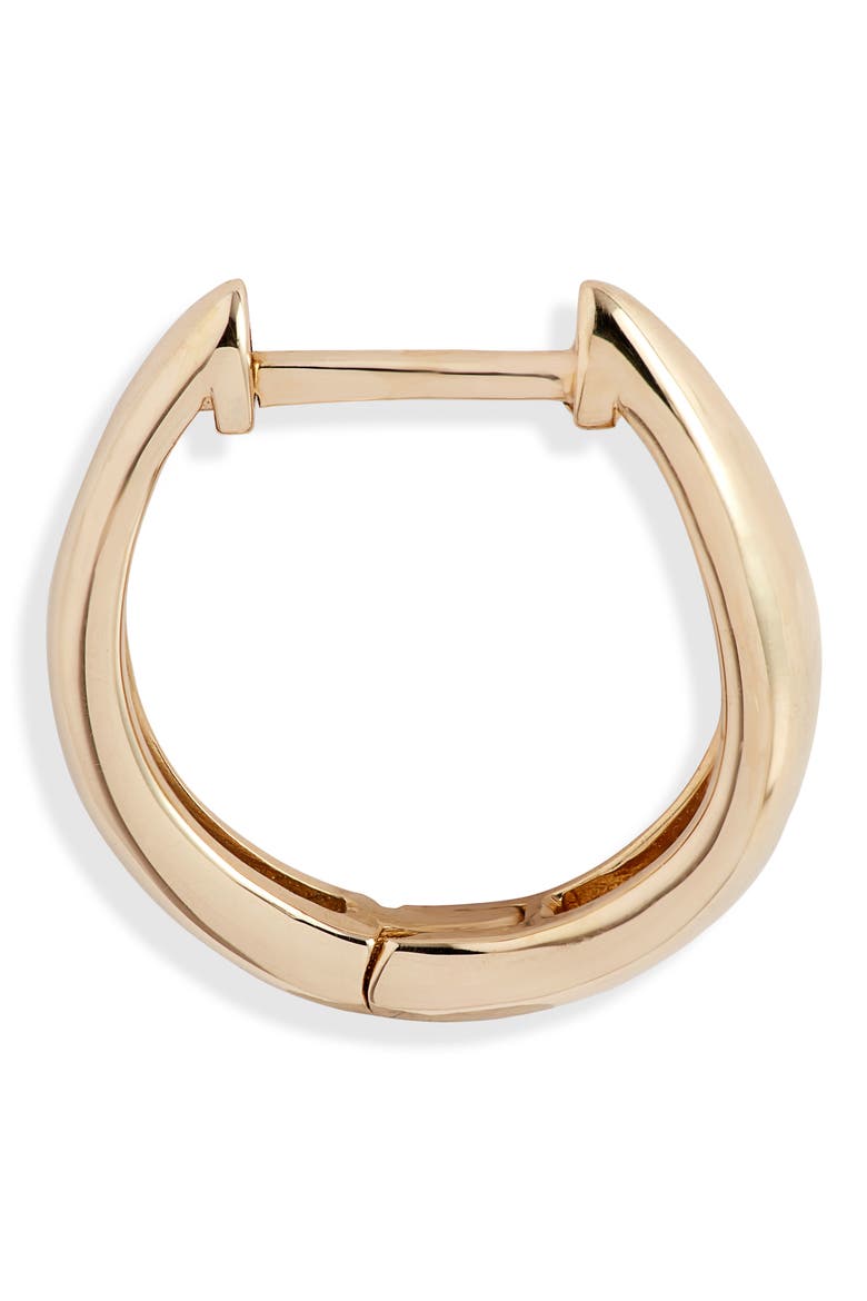 14K Gold Hoop Earrings (Nordstrom Exclusive), Alternate, color, YELLOW GOLD/ DIA