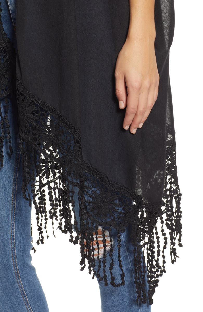 Nordstrom Lace Trim Ruana, Alternate, color, 