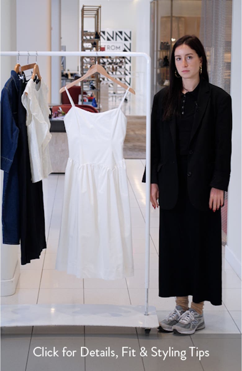 Drop Waist Cotton & Linen Midi Dress, sales video thumbnail