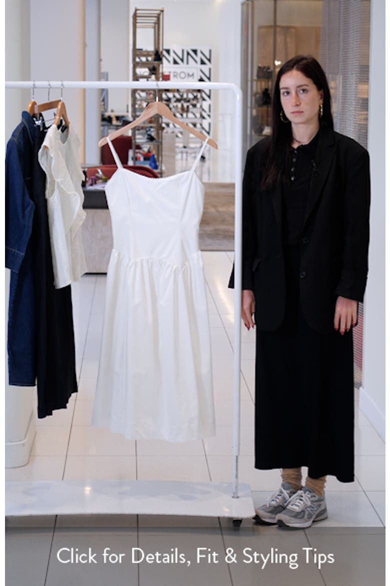 Drop Waist Cotton & Linen Midi Dress video
