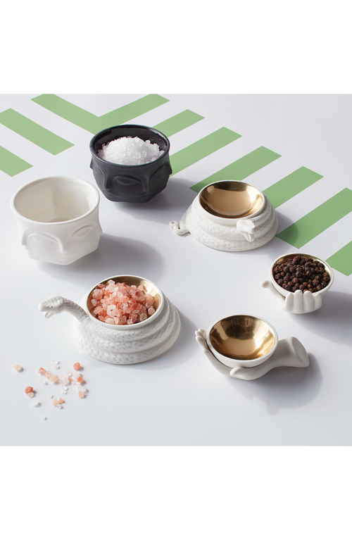 Jonathan Adler Eve Salt & Pepper Cellars Set In White/gold