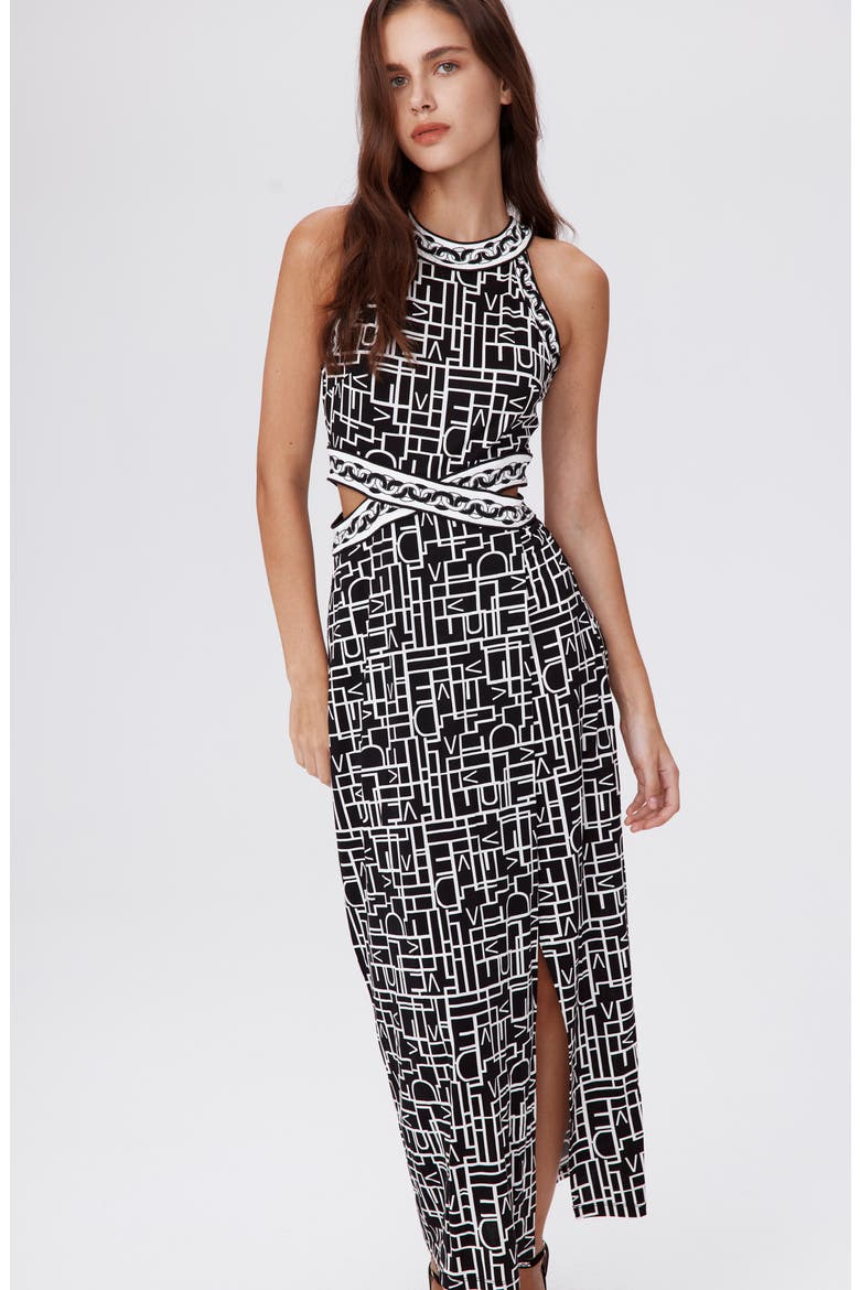 Zeus Logo Print Dress, Alternate, color, LOGO LOVE BLACK/CHAIN