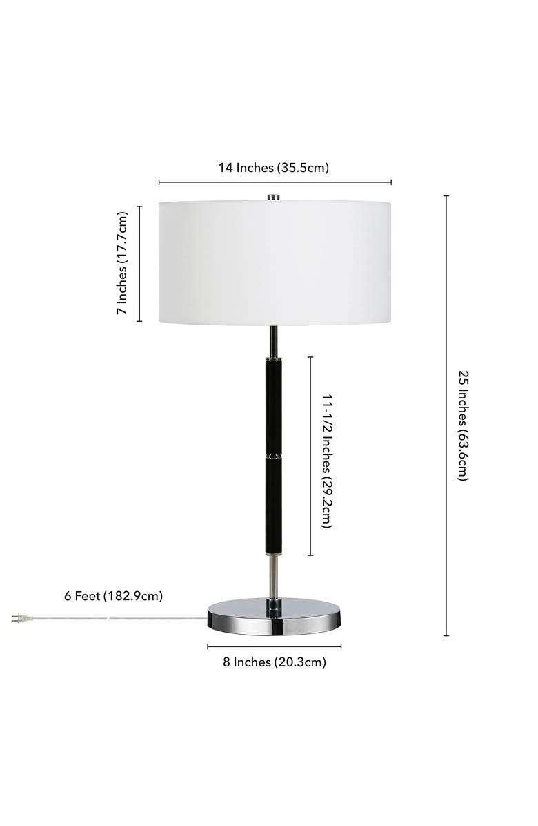 ADDISON AND LANE Simone Polished Nickel & Black Table Lamp, Alternate, color,