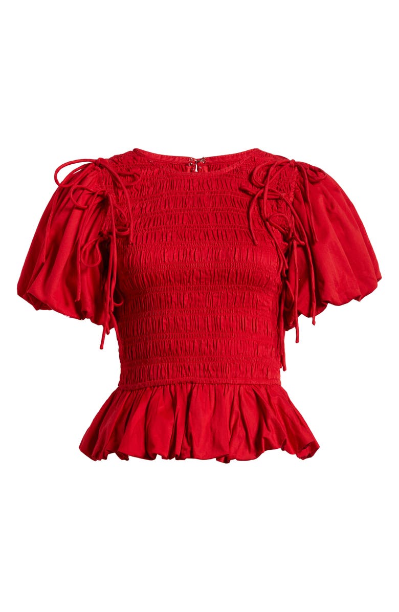 Damson Madder Becca Puff Sleeve Organic Cotton Top, Alternate, color, 