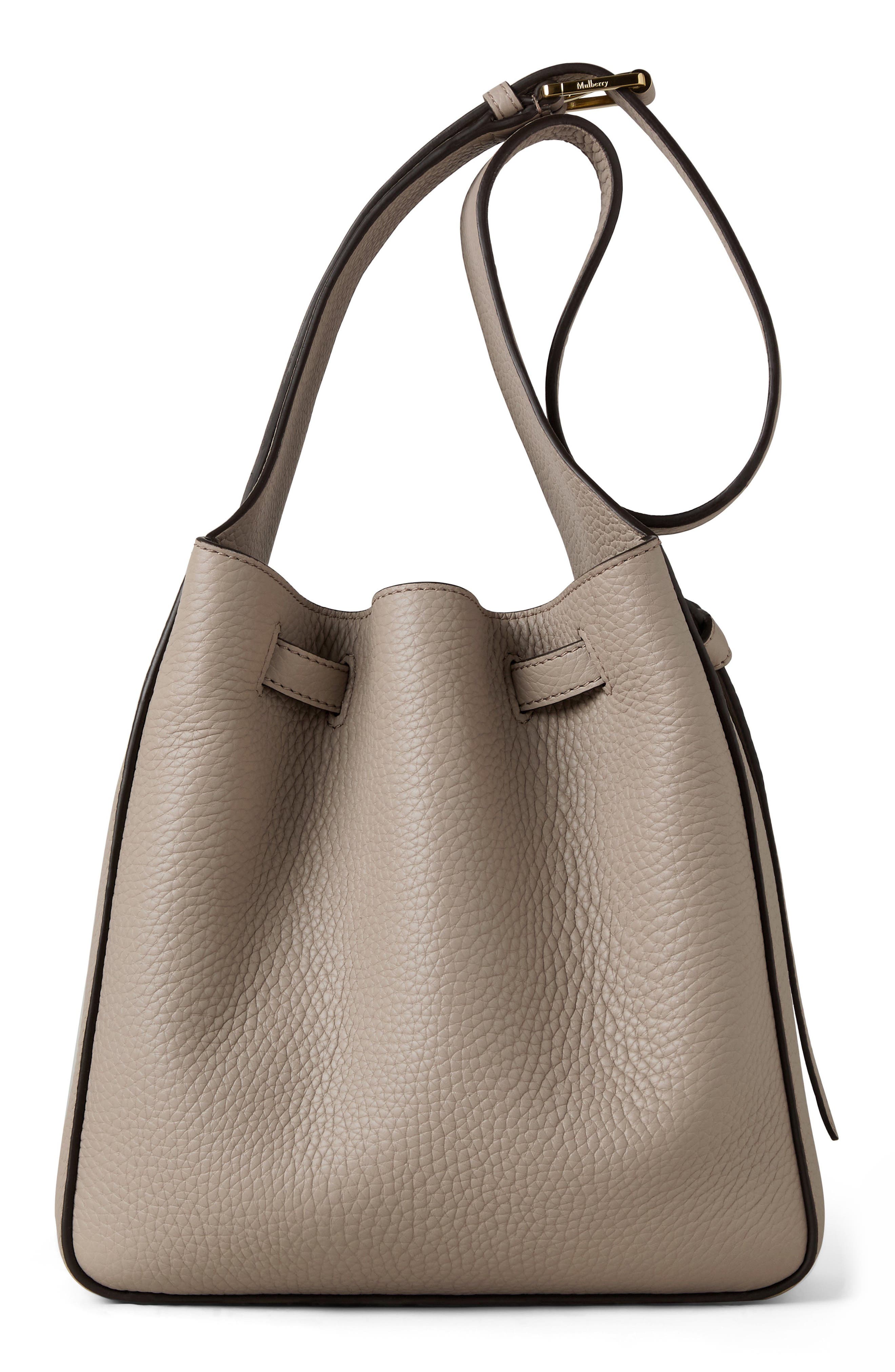 Mulberry Small Lyra Leather Bucket Bag, Alternate, color, 