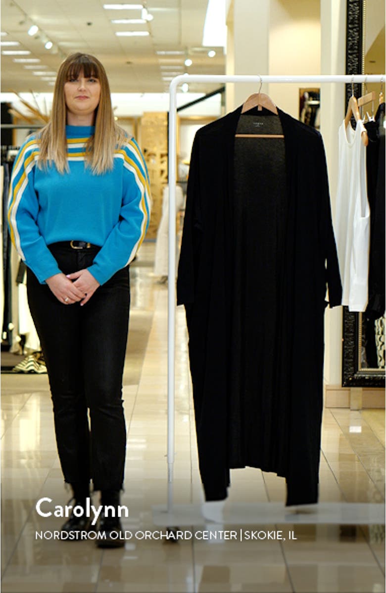 Organic Pima Cotton Long Cardigan, sales video thumbnail