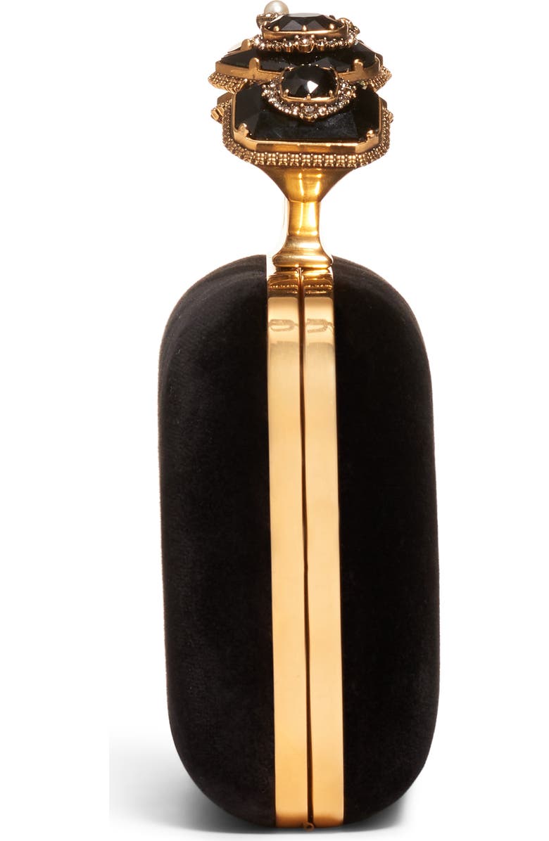 McQueen Alexander McQueen Knuckle Leather Box Clutch, Alternate, color,