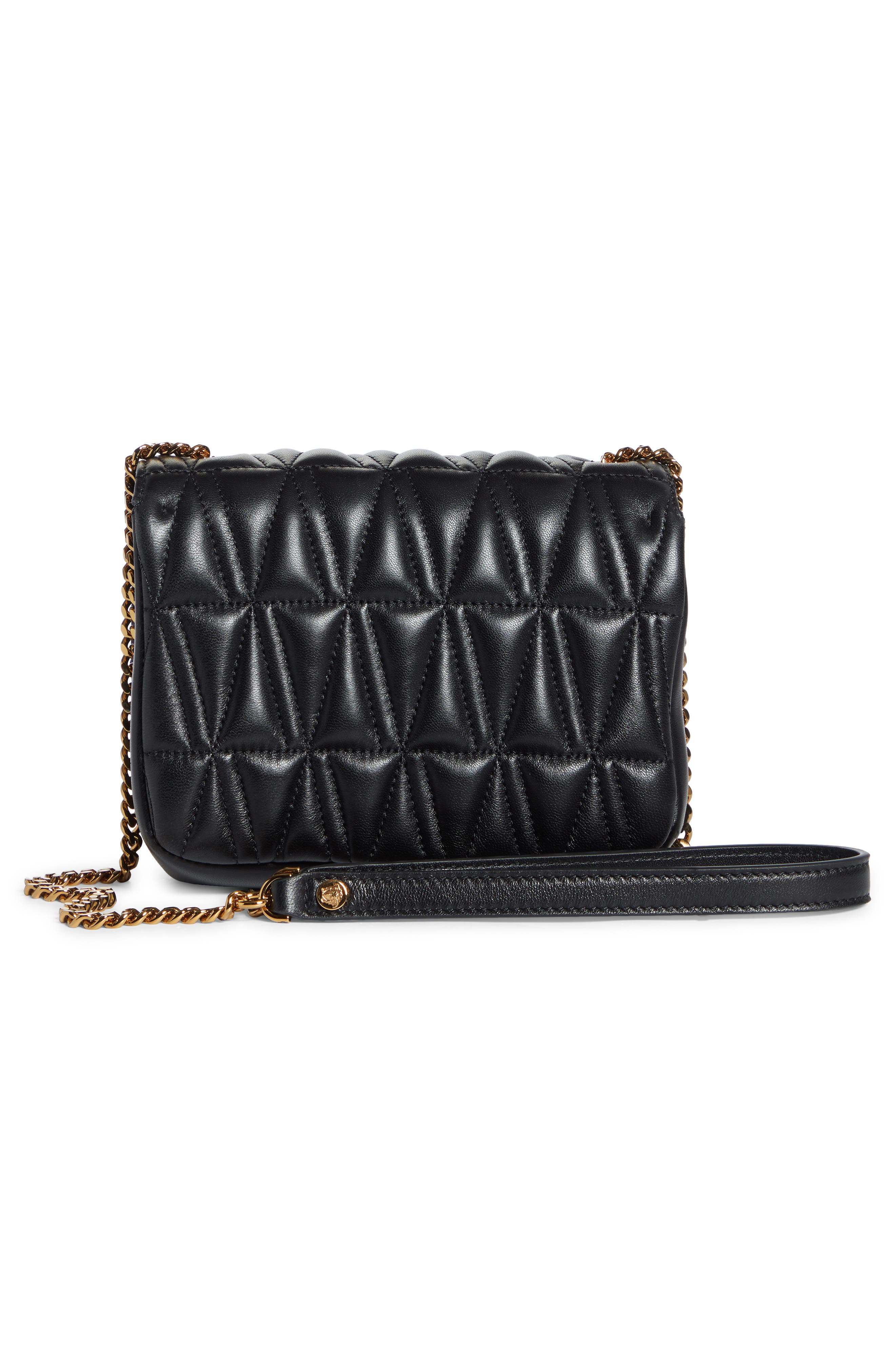 Versace Virtus Quilted Evening Bag, Alternate, color, 
