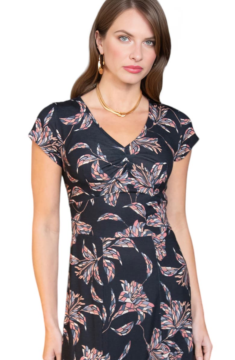 HotSquash London Clothing V-Neck Maxi Dress with Cap Sleeves, Alternate, color, 