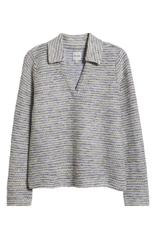 Nic + Zoe Nic+zoe Rope Shimmer Polo Top In Neutral
