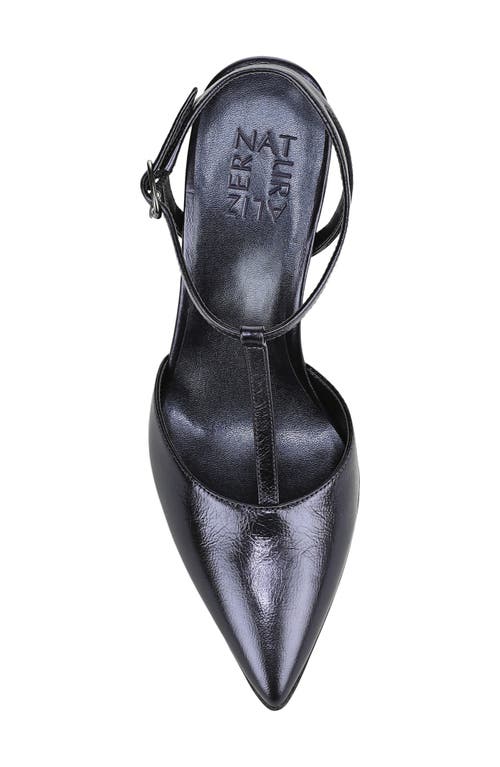 Naturalizer Astrid T-strap Pointed Toe Pump In Blue