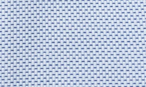 Eterna Modern Fit Dobby Button Front Shirt In Blue