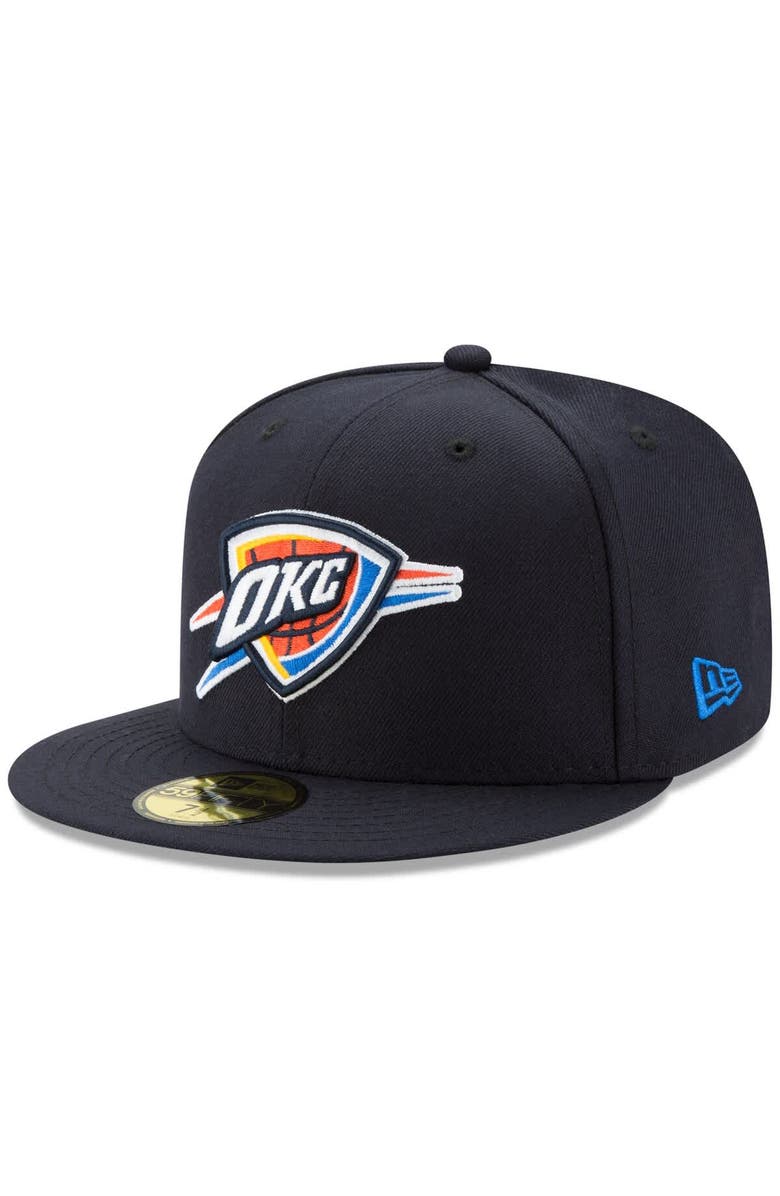 New Era Men's New Era Navy Oklahoma City Thunder 2025 NBA Finals Champions Side Patch 59FIFTY Fitted Hat, Alternate, color, Navy