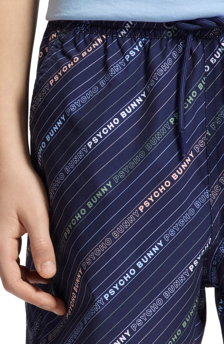 Psycho Bunny Kids' Renmark Swim Trunks, Alternate, color, Evening Blue