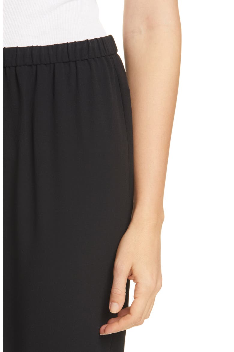 Tapered Silk Pants, Alternate, color, BLACK
