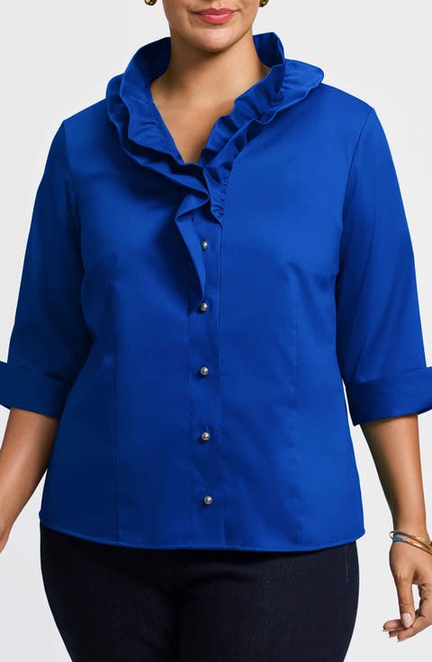Edith Ruffl Shirt (Plus)