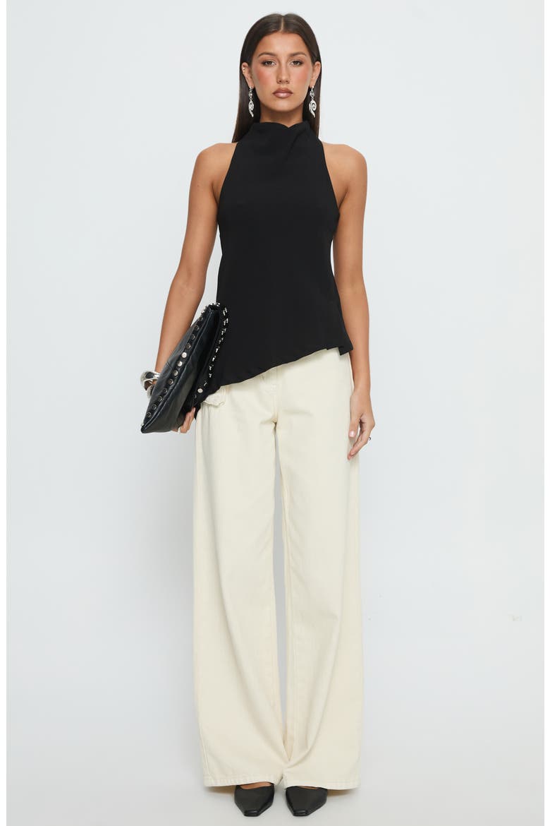 Days Get Dark Asymmetric Top, Alternate, color, BLACK