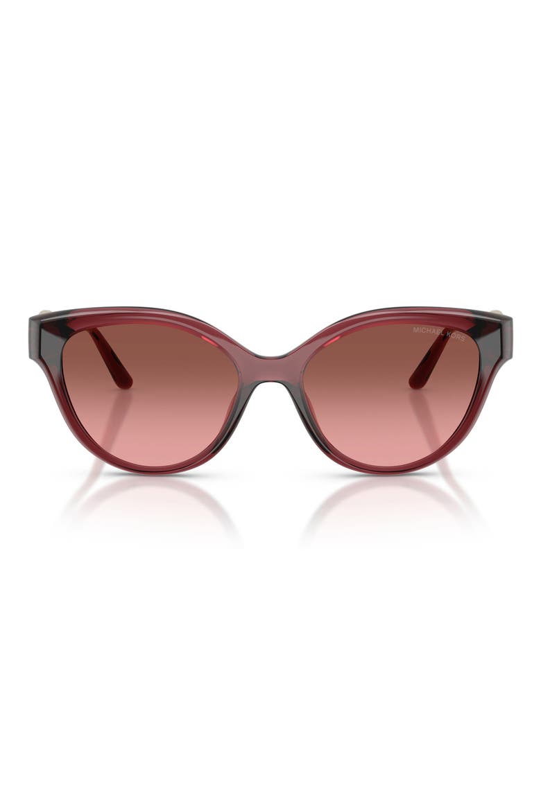 Nagoya 53mm Gradient Cat Eye Sunglasses, Main, color, ROSEWOOD / BROWN ROSE GRADIENT