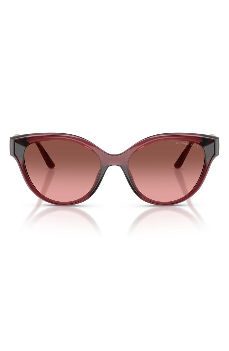 Michael Kors Nagoya 53mm Gradient Cat Eye Sunglasses, Main, color, Rosewood / Brown Rose Gradient