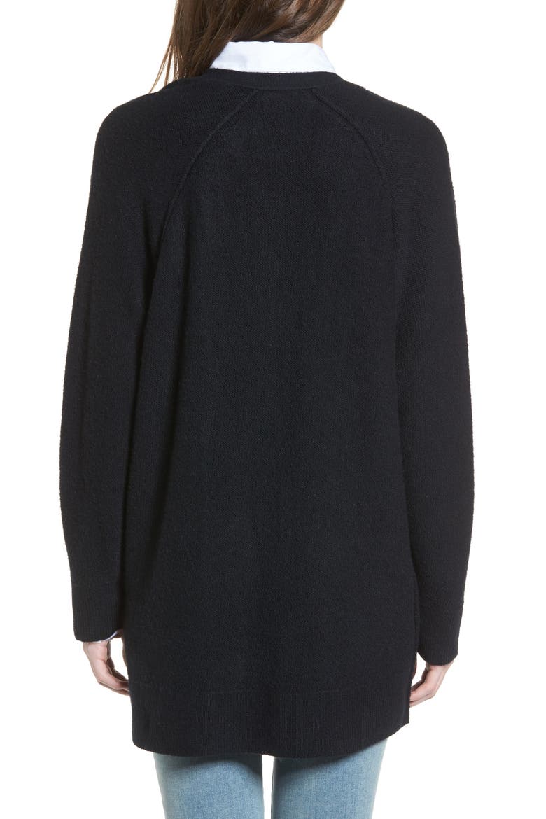 Treasure&Bond 'Throw On' Cardigan, Alternate, color, BLACK