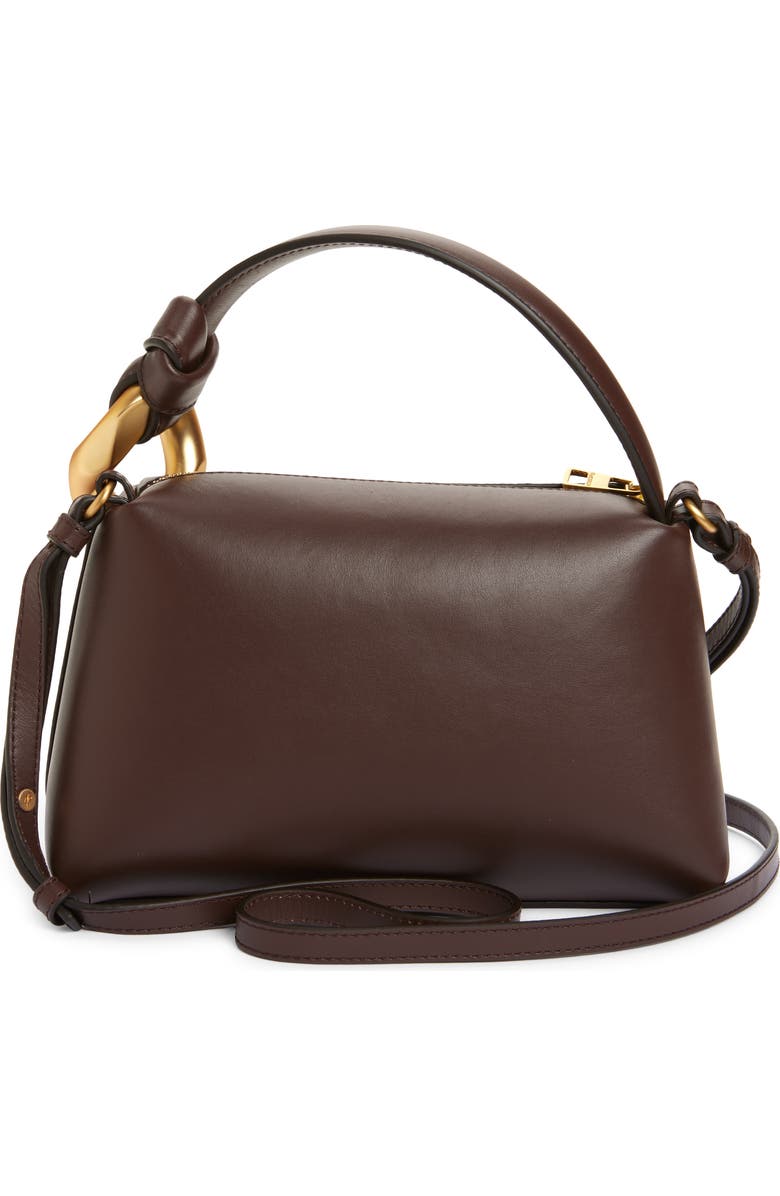 JW Anderson Small JWA Corner Leather Top Handle Bag, Alternate, color, Deep Walnut 631