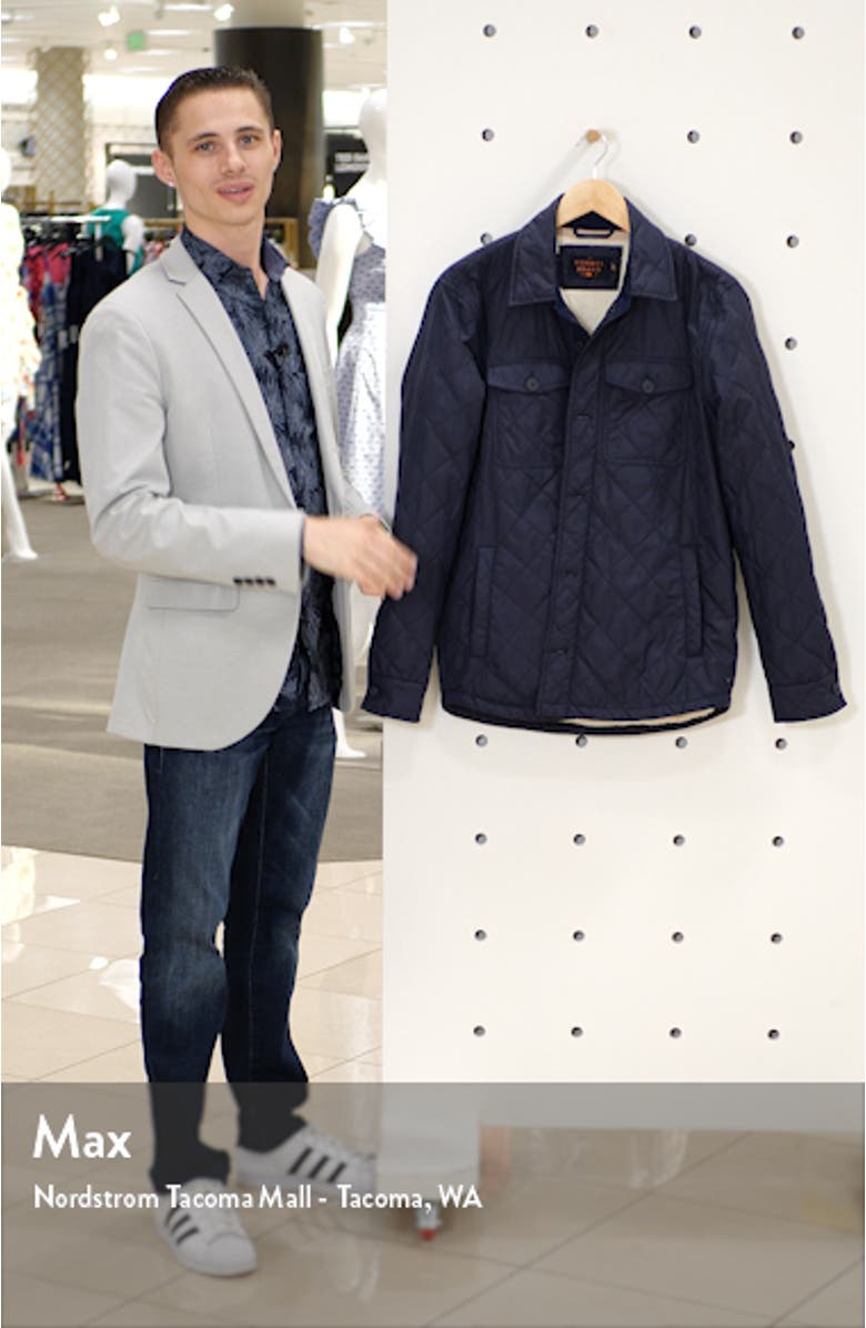 Quilted Faux Shearling Lined Shacket, sales video thumbnail