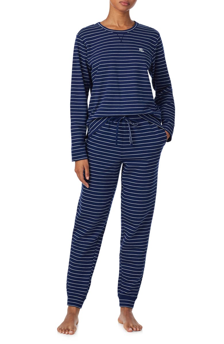 Lauren Ralph Lauren Print Cotton Pajamas, Alternate, color,