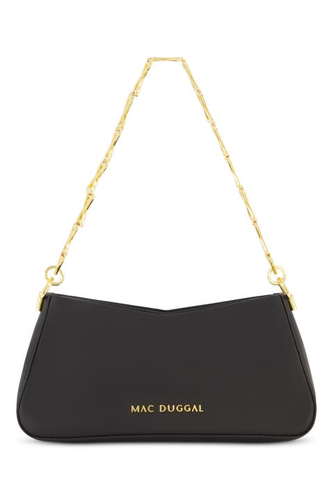 Nappa Leather Gold Strap Shoulder Bag