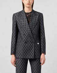PHILIPP PLEIN Double-Breasted Dame Fit Blazer Monogram Women