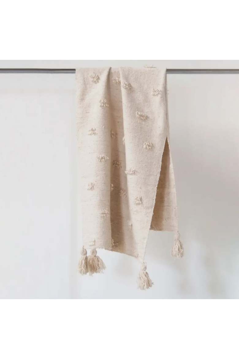 Momo Fringe Throw, Alternate, color, White