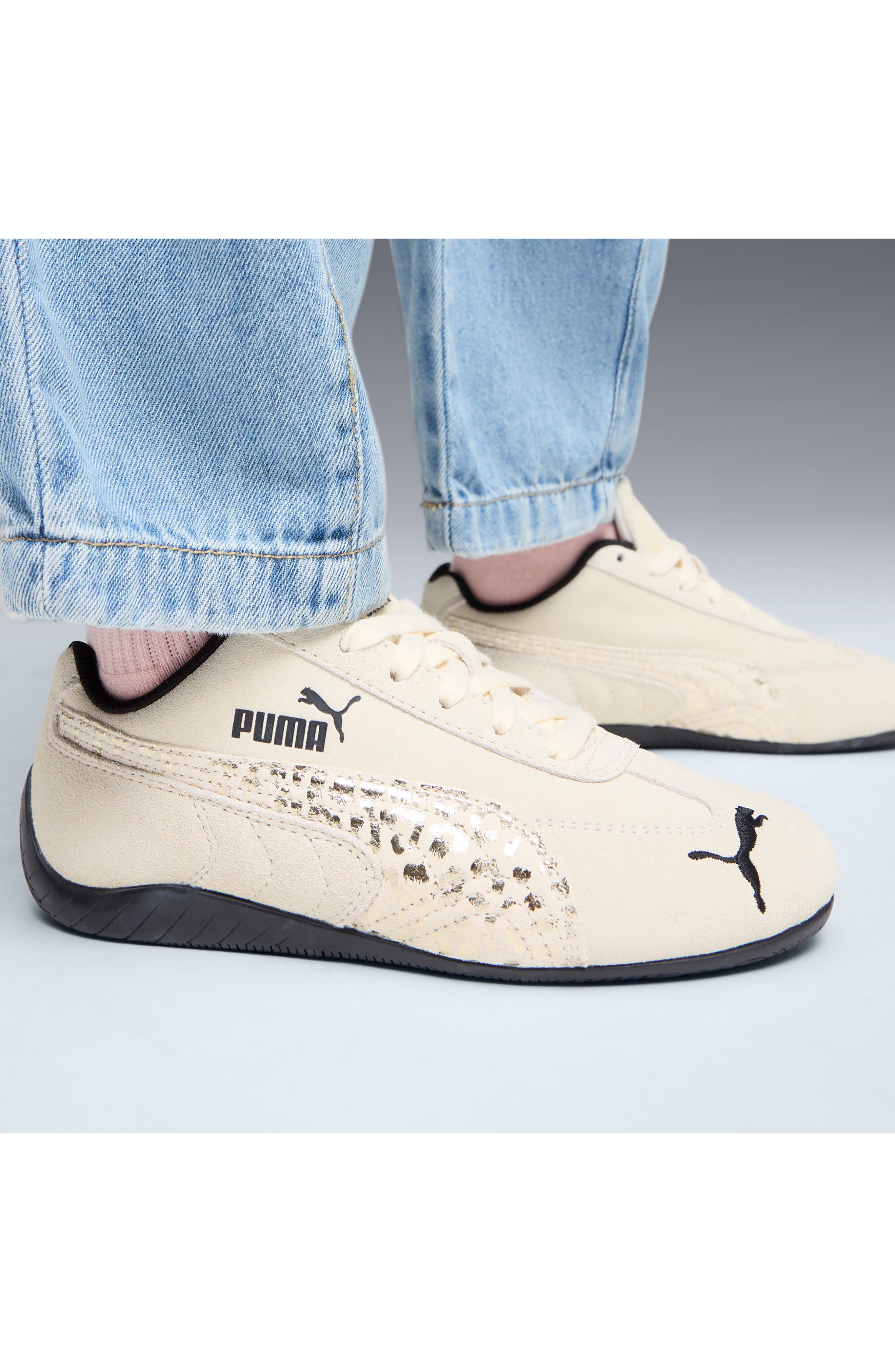 PUMA Kids' Speedcat OG Sneaker, Alternate, color, Sugared Almond/ Puma Black