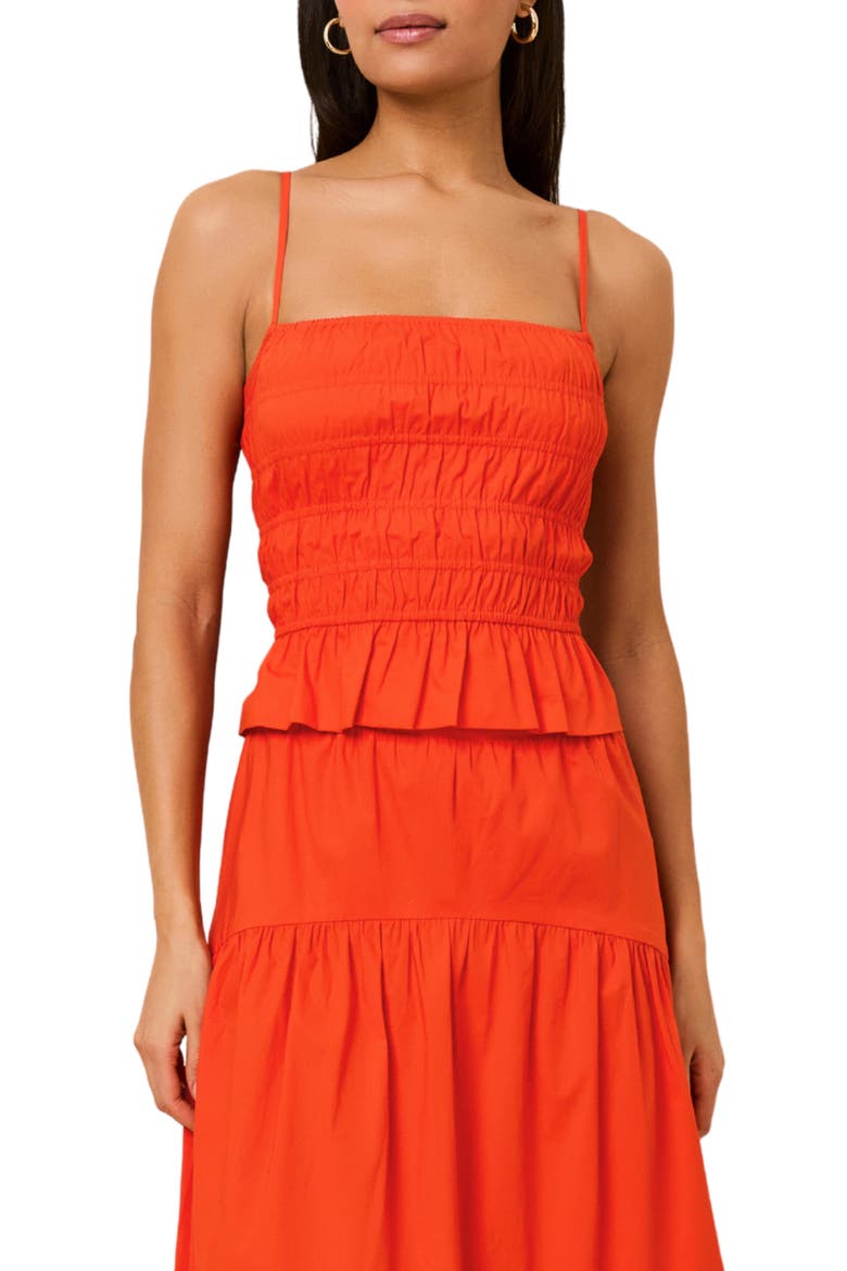 The Delta Strappy Back Stretch Cotton Top, Main, color, HABANERO