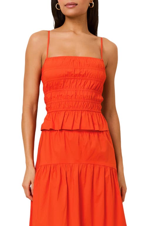 Solid & Striped The Delta Strappy Back Stretch Cotton Top in Habanero at Nordstrom, Size Small