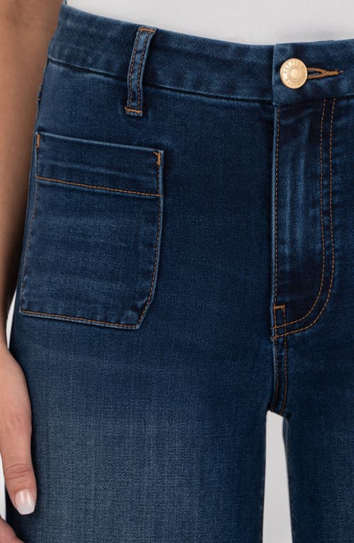 Kut From The Kloth Meg Patch Pocket Wide Leg Jeans In Black