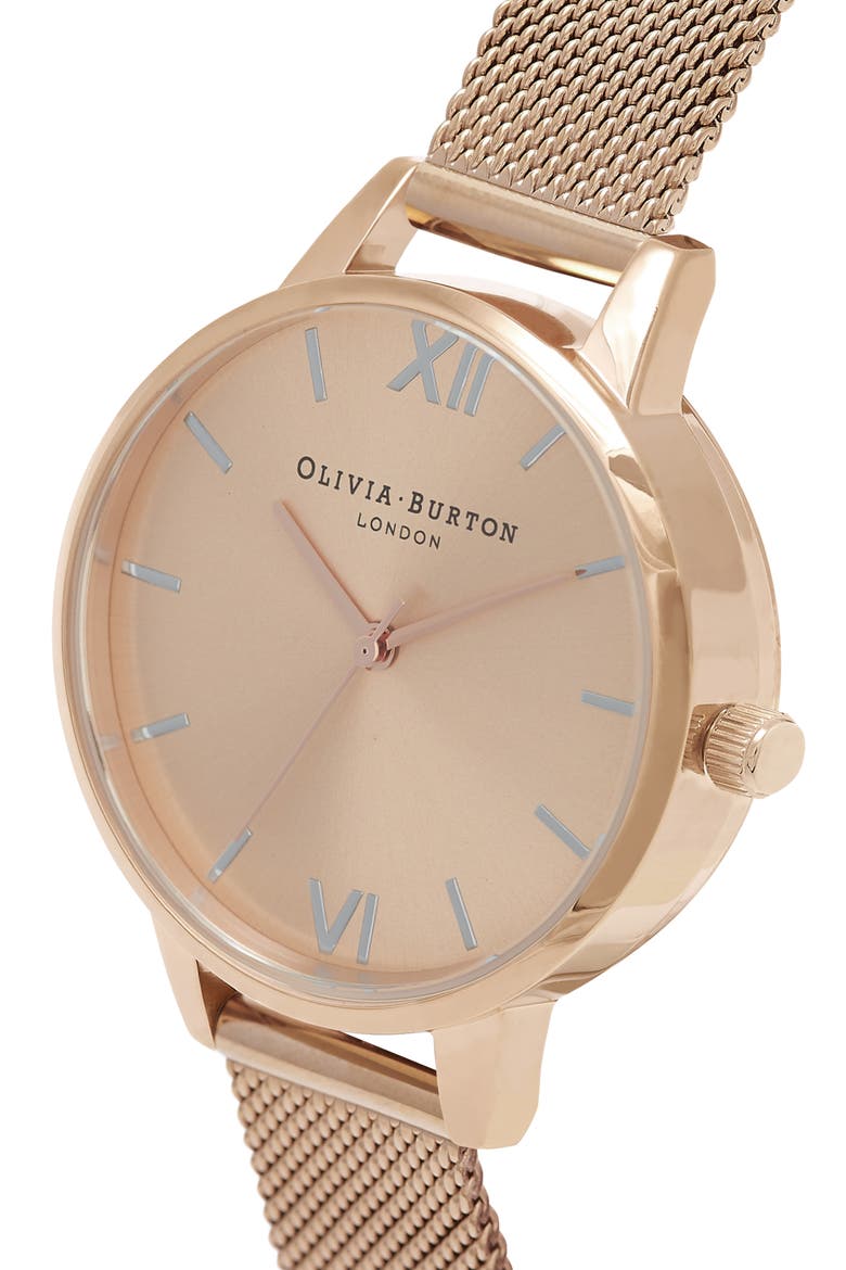 The England Mesh Strap Watch, 34mm, Alternate, color, ROSE