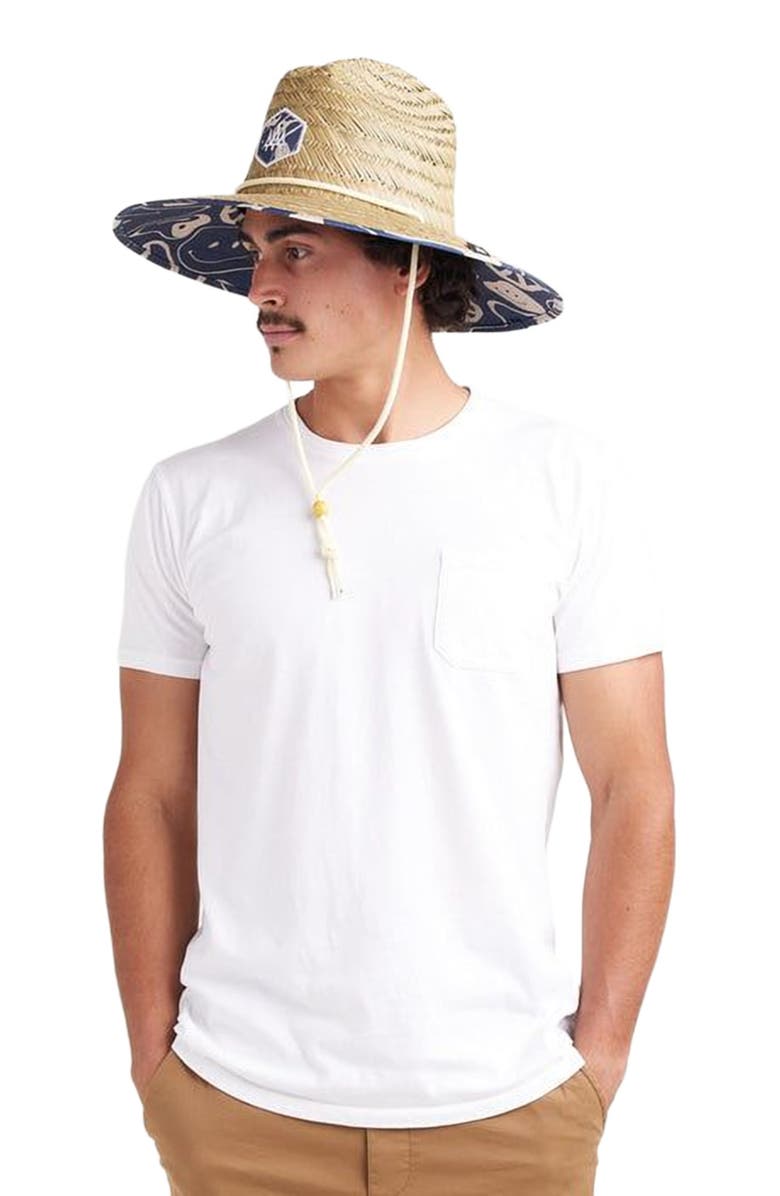 Hemlock Harvey Straw Lifeguard Hat, Alternate, color, Smiley Faces