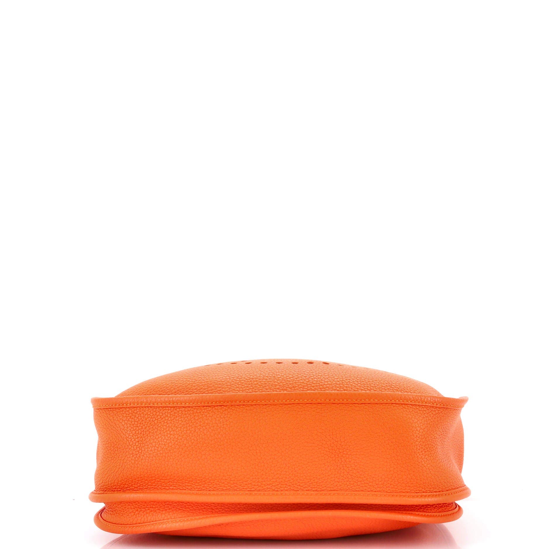 Pre-Owned Hermes Evelyne Bag Gen III Clemence GM, Alternate, color, Feu