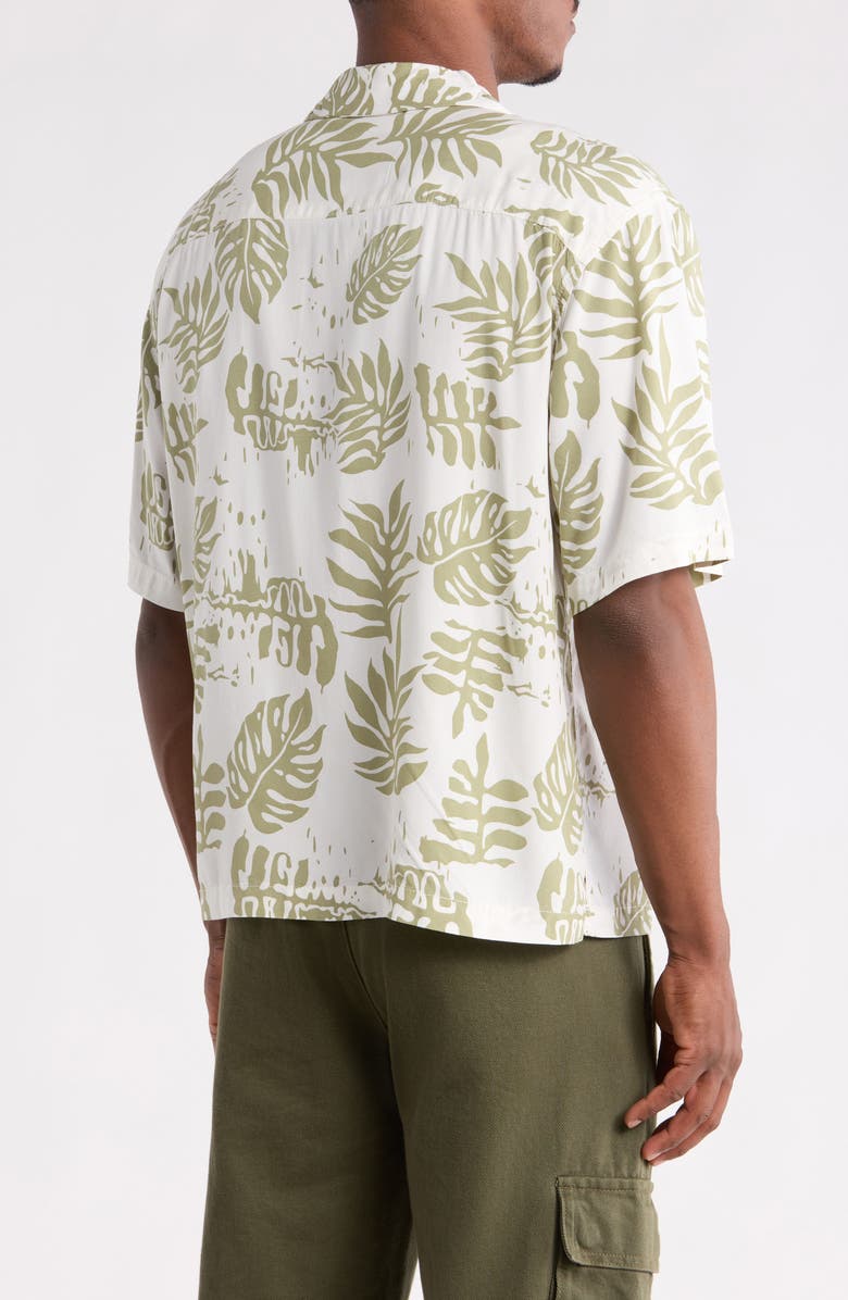 Vans Van Doren Print Camp Shirt, Alternate, color, Soft Sage