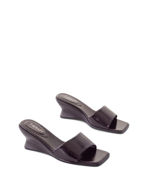 Lafayette Square-Toe Wedge Slide Sandal