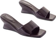 Therapy Australia Lafayette Square-Toe Wedge Slide Sandal
