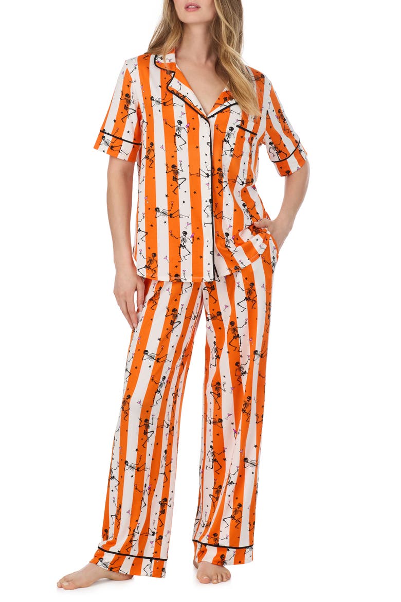 Print Pajamas, Alternate, color, ORANGE STRIPE