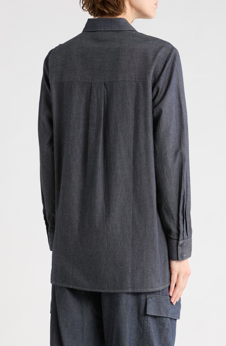 Eileen Fisher Classic Collar Button-Up Shirt, Alternate, color, Denim