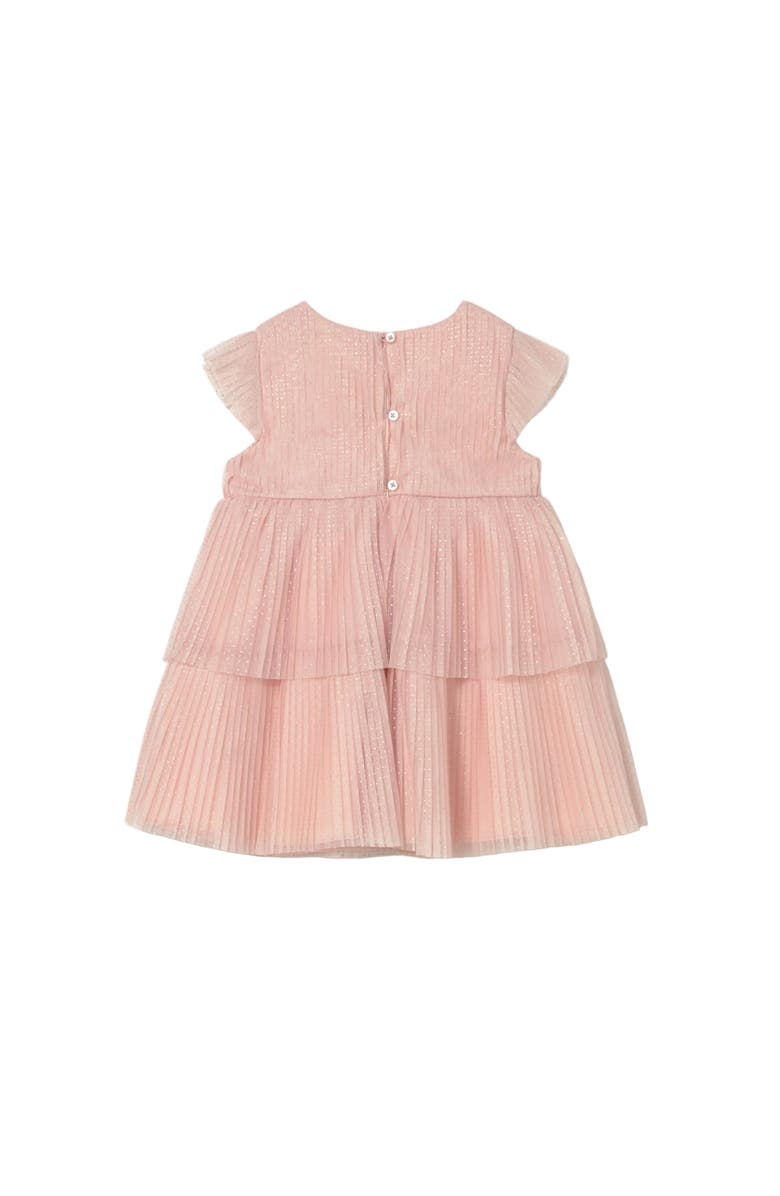 Mayoral Dress With Glitter Bow, Alternate, color, Pink