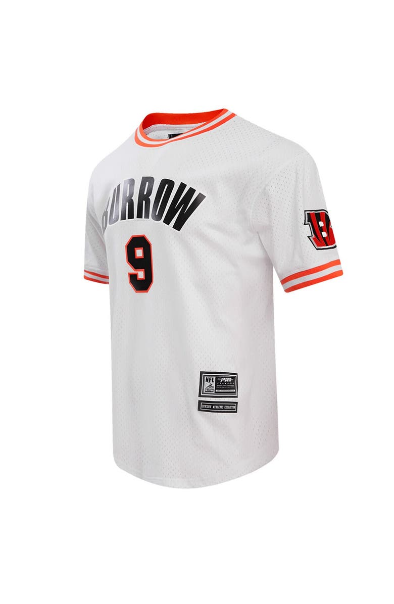 PRO STANDARD Men's Pro Standard Joe Burrow White Cincinnati Bengals Player Name & Number Mesh T-Shirt, Alternate, color, White