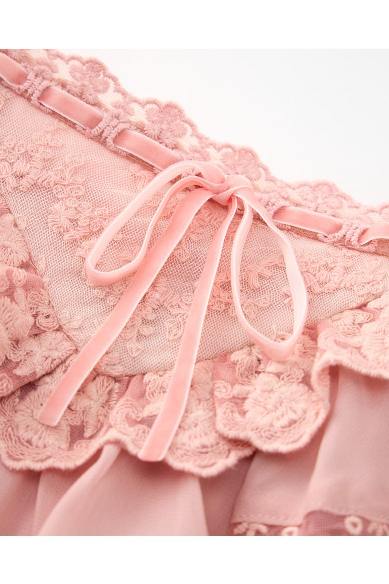 Zelina Frill Top, Alternate, color, Pink