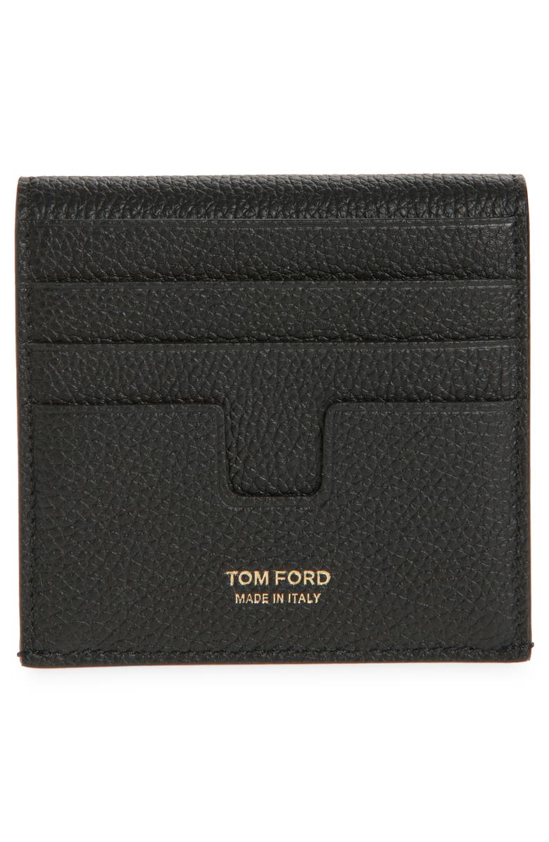TOM FORD Tara Leather Card Wallet, Alternate, color,