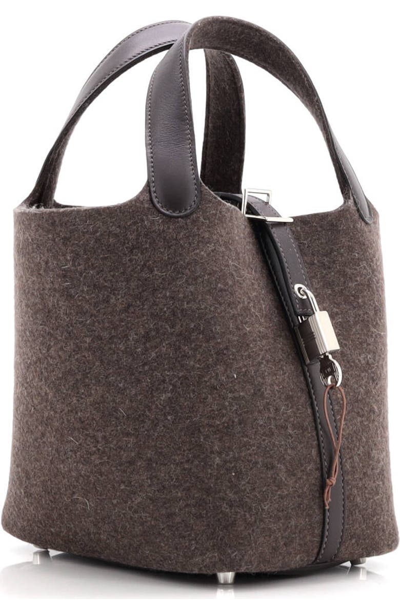 Pre-Owned Hermes Picotin Lock Bag Felt with Leather PM, Alternate, color,