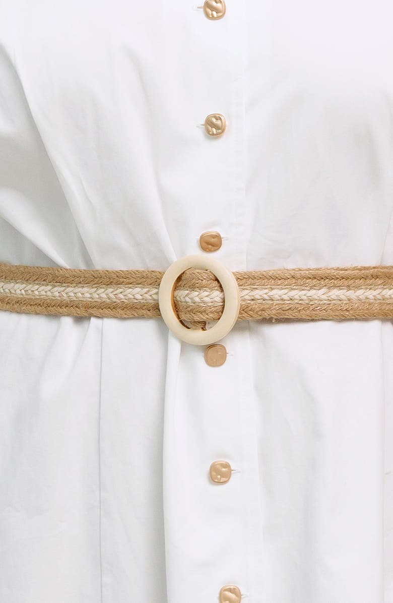 FLYING TOMATO Puff Sleeve Shirtdress, Alternate, color, White